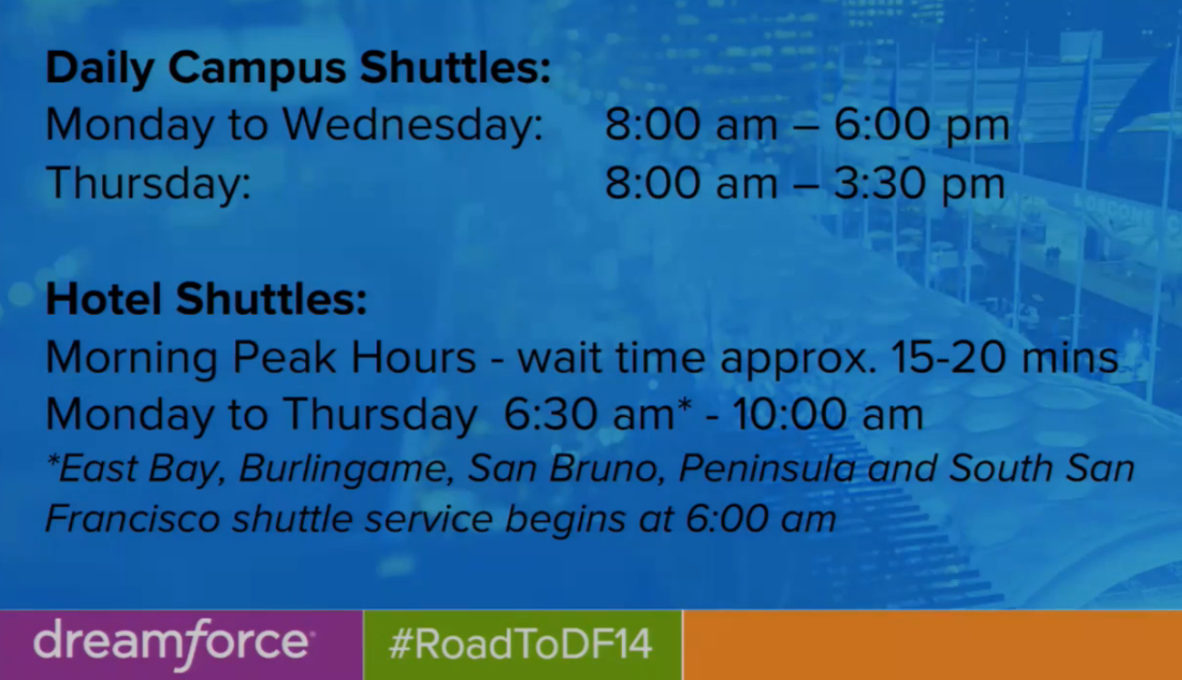 Dreamforce_ShuttleSchedule Dreamforce_ShuttleSchedule