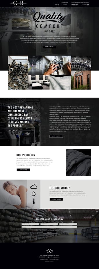 CHF New Website Home Page