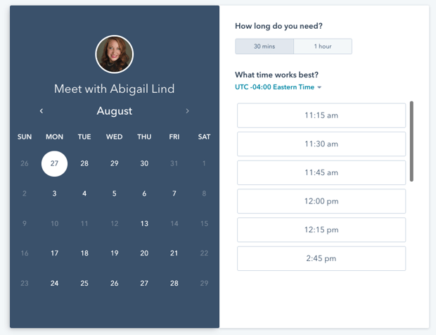 HubSpot meeting scheduling